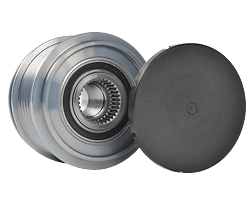 Image Freewheel Pulley and Protection Cover for LCVs