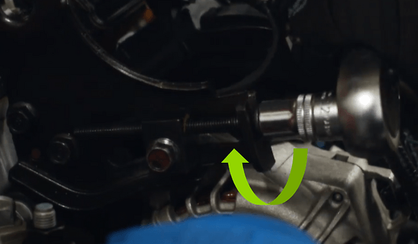 2. Disassemble the alternator belt the disconnect the alternator connector. 
